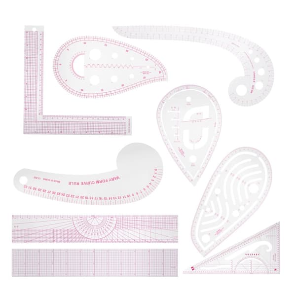 9-piece versatile ruler set for clothing