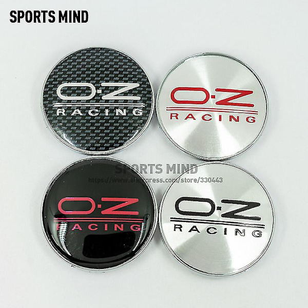 4 st/paket 8 Färger 68mm Oz Racing Bil Hjulnavslock Bil Omklädda Emblem Logotyp Dammskydd, färg 8