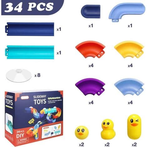 Barnebadeleker, badeleker for alderen 3, 4, 5 og 6, DIY kulebadeleke, barnevannleke, badeleker med sugekopper, morsom badegave til jente