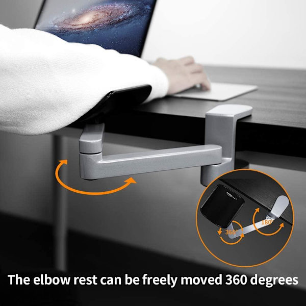 Adjustable Aluminum Movable Forearm Support Silver