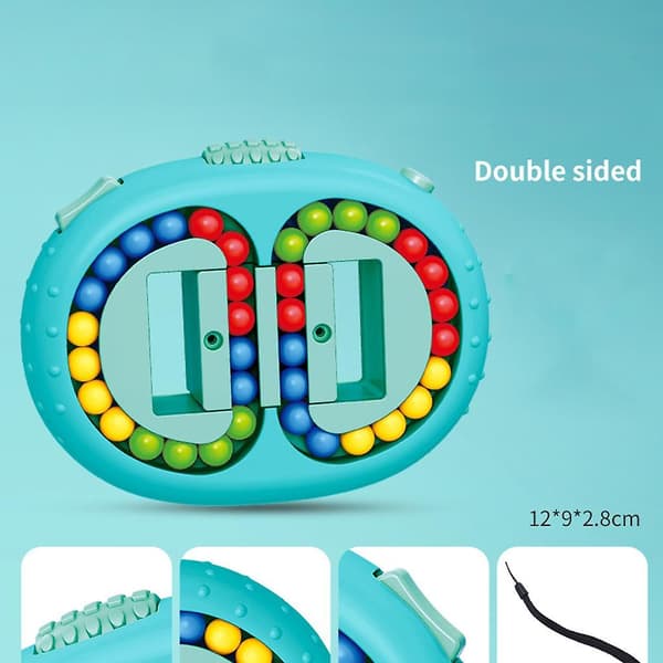 Relief Pedagogisk fingertuppleke Magic Bean Cube Roterende fingerleke Blå