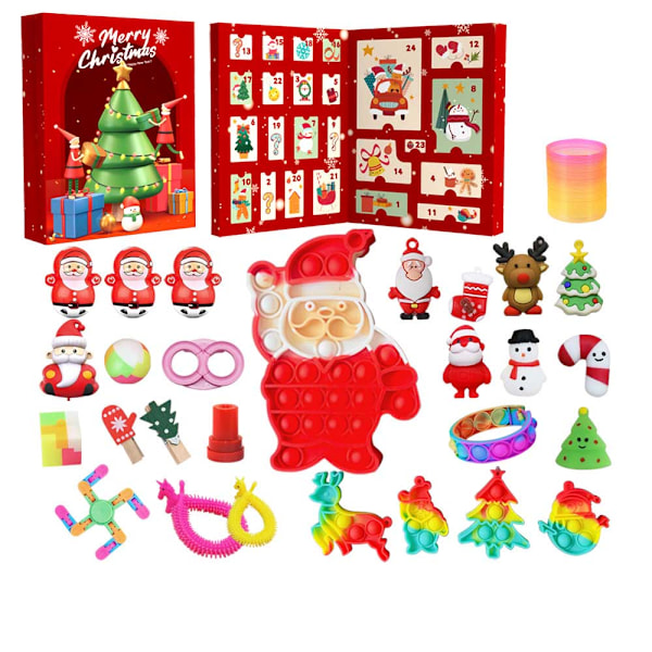 Christmas Advent Calendar 24-day countdown children's disassembly and decompression DIY toy educational blind box - elderly