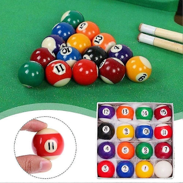 25mm Biljardi Lasten Biljardipöydän Pallosarja Pool-pallo Täydellinen Sarja