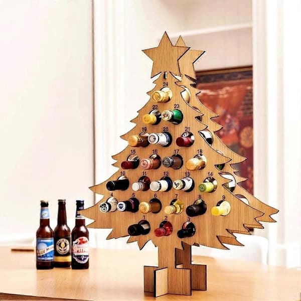 Julepynt Juletre Adventskalender 24 Dager Julebord Dekor Nedtelling Vin