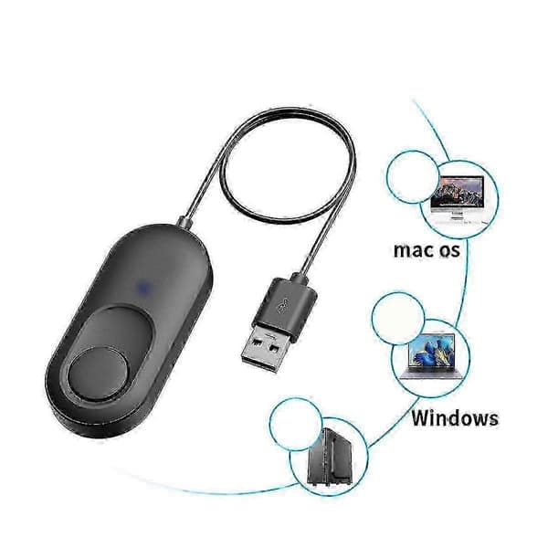USB Musejiggler, Uoppdagelig Musebeveger Automatisk Simulator For Å Hindre Datamaskin Bærbar PC Skjerm Sovner - JA