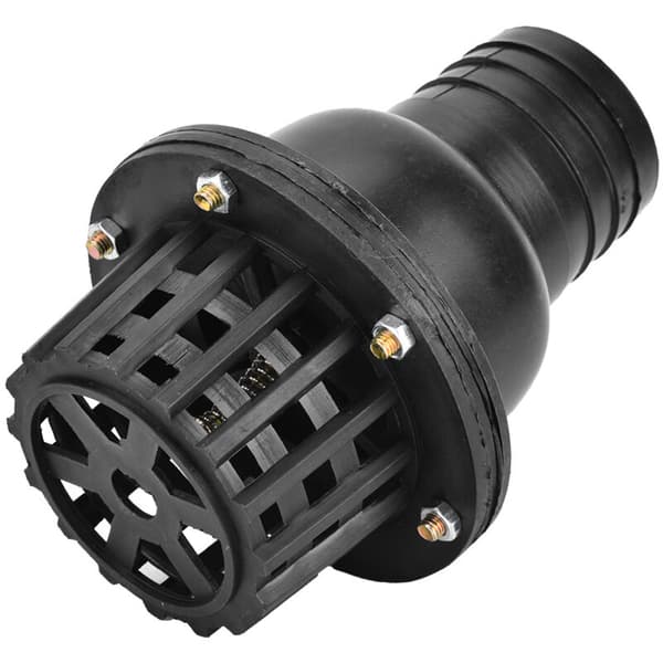 Lågtrycks platt backventil i svart PVC för vattenpump (2 tum)