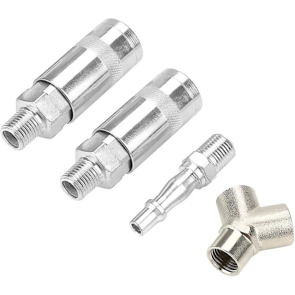1/4\" Bsp Y-koppling 3-vägs snabbkoppling för luftpumpkompressor