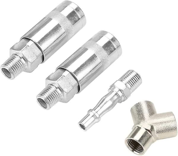 1/4\" Bsp Y-liitin 3-tie Pikaliitin Ilmapumpun kompressorille