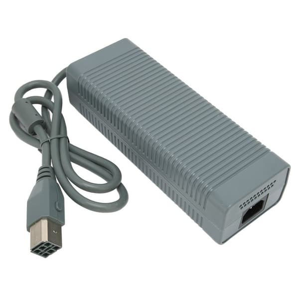 Xbox 360 Power Adapter - Game Console Charger with Power Cable (185-265V, UK Plug)