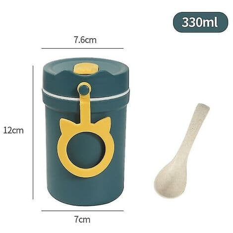 Portabel Bento Box Silikon Termos Matlåda Matbehållare Läcksäker Matlåda (Blå)