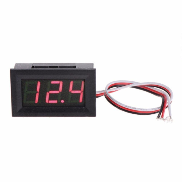 Red Digital Voltmeter 3.3-30V