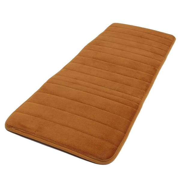 2X 120x40cm Absorberande Halkfri Memory Foam Kök Sovrum Dörrmatta Golvmatta Khaki