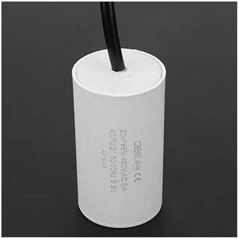 CBB60 450V 25uF startkondensator, mikrofarad motorkondensator med ledning