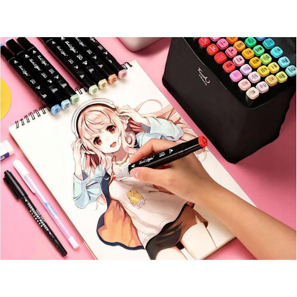 Double-Sided Alcohol-Based Ink Markers – 40-Pack