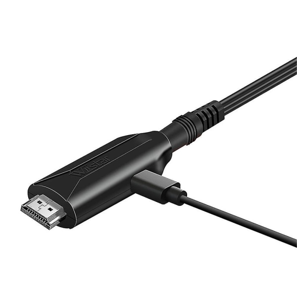 Bärbar HDMI till SCART-omvandlarkabel Videoljudadapter 1M för HD-TV DV