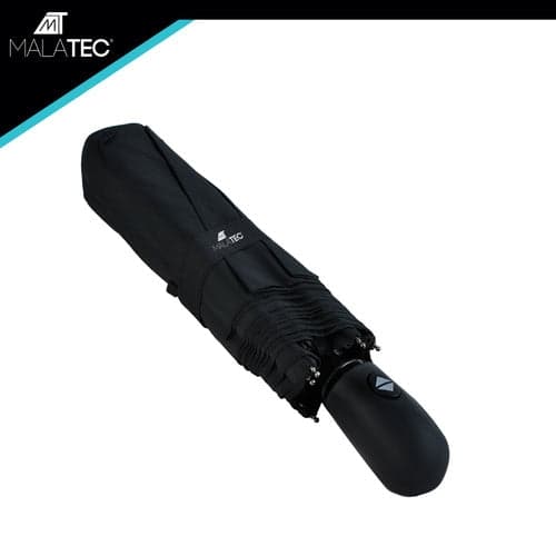 Automatisk foldeparaply 108 cm sort med etui