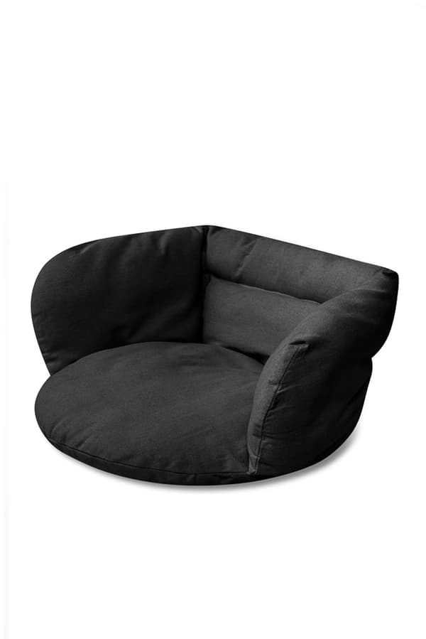 Cushion for stork's nest swing 4-piece black 56x63x36 cm cotton/polyester