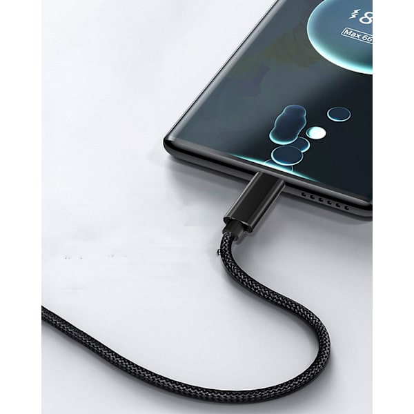 USB 2.0 - USB-C-kaapeli 3A pikalataus Musta 2 m
