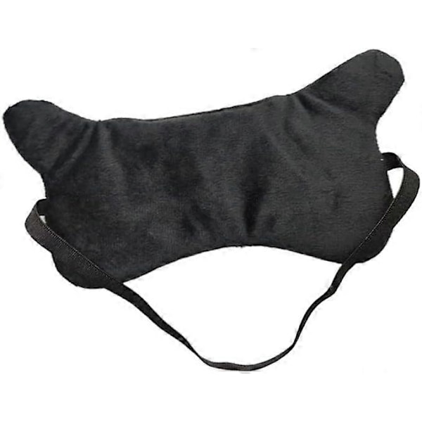 3D Söt Djur Rolig Sovmask, Mjuk Plysch Katt Ögonbindel Sovmask för Flygresor Yoga Kontor Tupplur Ögonskydd Ögonskugga 20*9cm Khaki