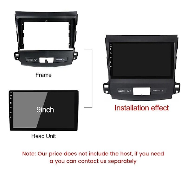 For Mitsubishi Outlander 2 2005 - 2011 Bilradio Dashbord Panel Ramme Strømkabel Canbus