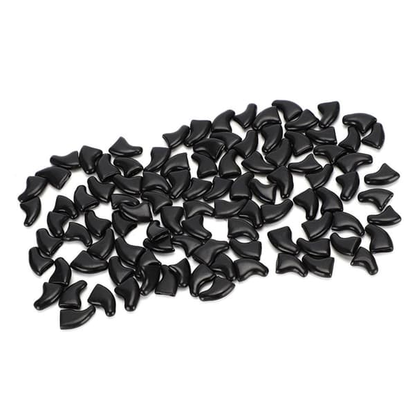 Soft Nail Caps for Cats - Paw Scratch Protection (100 pcs, Black)