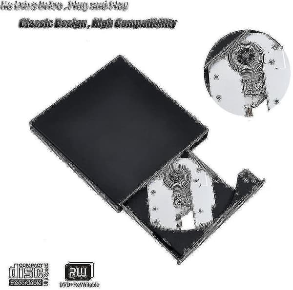 Ekstern dvd-drev med cd-brænder (kombination), USB-interface