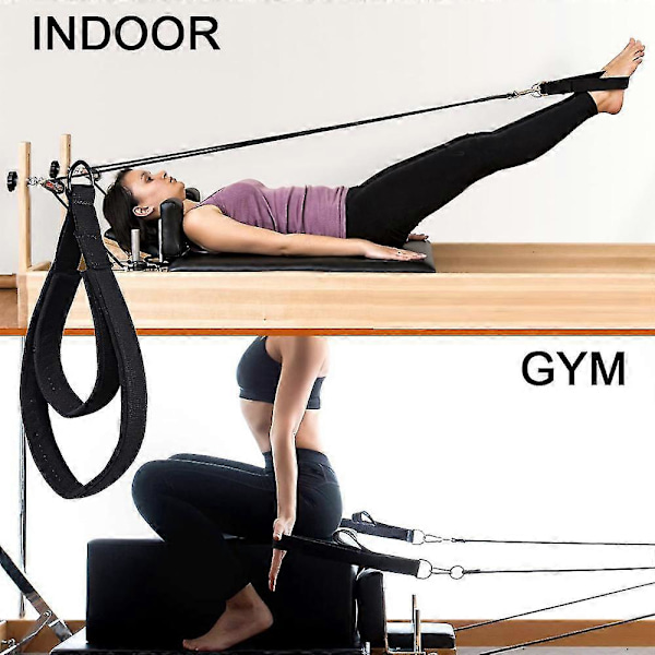 Dobbel sløyfe Pilates-stropper for reformer og annet treningsutstyr