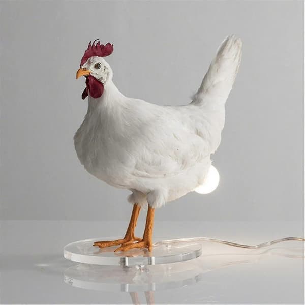 2025 Egnet Kylling LED Lampe Egg Nattlys Utstoppet Egg Skrivebordslampe