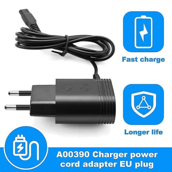 Egnet til barbermaskine, A00390 oplader strømledning adapter EU stik
