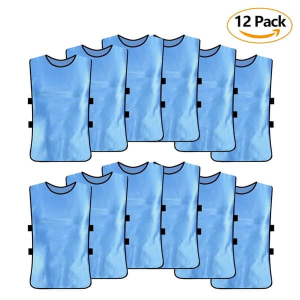 Breathable Soccer Training Vests for Adults - 12 pcs