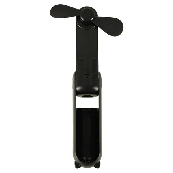 Mini USB-blæser 2-i-1 hånd/skrivebord 1200mAh USB-C sort