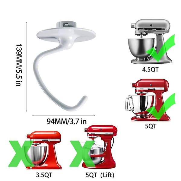 For KitchenAid Tiltehode Stativmiksere 4,5-5 Qt Paddeltilbehør for K45B/K5THCB/K5THB
