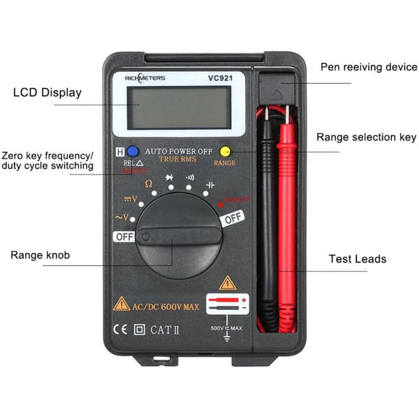 VC921 4000-tals bärbar multimeter för spänning och kapacitans