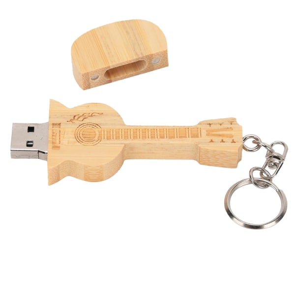 Guitar USB Flash Drive 32GB - Bærbar Træhukommelsesnøgle til Computerdele (Model: CM1001)