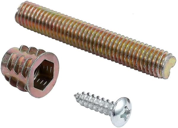 Sæt med 4 fastgørelsesplader til møbelben i hardware til fastgørelse 49 x 49 x 2 mm