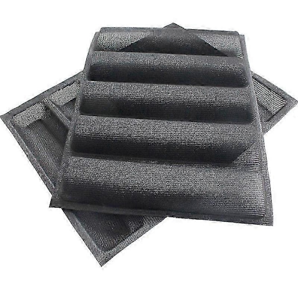 2 stk. Silikone Perforerede Bageforme Sandwichform Franskbrødsform Madmåtte 5 Brød Non-Stick Bageplade