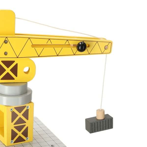 Treleke containerhavn med magnetkran, skip, tog, lastebil 12 stk