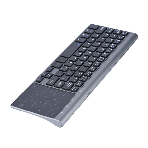 Slim Wireless Keyboard with Touchpad - Portable and Compatible with PC, Notebook, and TV Box