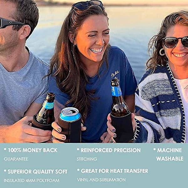 12-pack isolerade dryckesburkar med ölburkskylare - hopfällbara, återanvändbara dryckesburkar med cola-skydd för hem, kontor, bar, födelsedagar, bröllop och fester