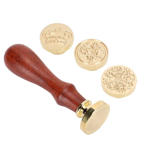 Retro Snow Flower Crown Wax Seal Stamp Set - DIY Craft Tools