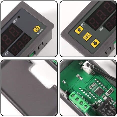 1 stycke W3230 AC 110V-220V Digital temperaturregulator, 20A digital display termostatkontrollbrytare med sensorprob