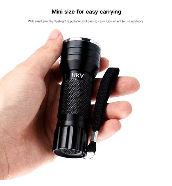 2-pak - UV-lampe / Sortlys Lommelygte - Seddeldetektor