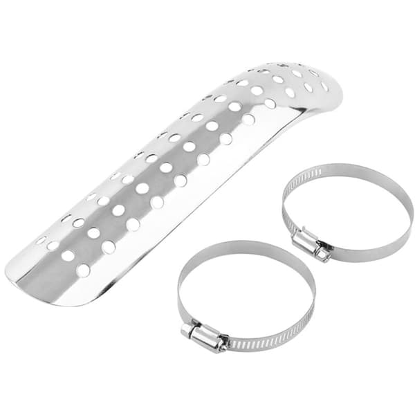 Universal avgasrör värmesköld, avgasrörsskydd, silver