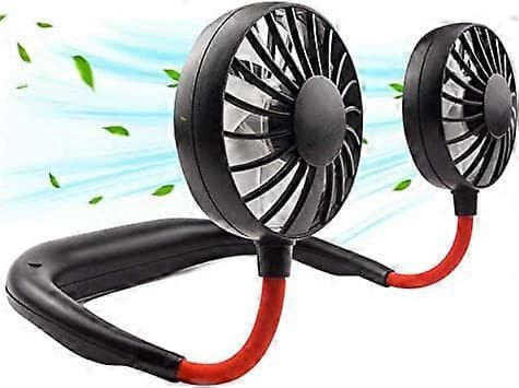 Bærbar halsventilator, Mini USB genopladelig ventilator hovedventilator til ansigt håndholdt ventilator, lille halsventilator