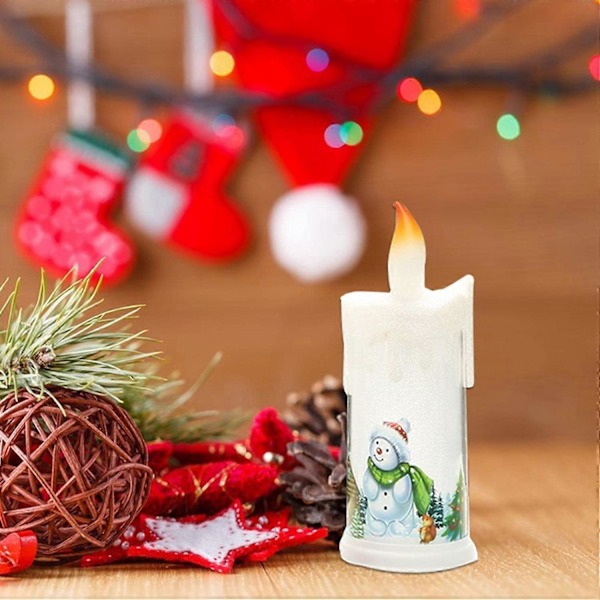 Flammeløse Julelys | Batteridrevne Blinkende Julelys, Juletré Dekal Lys