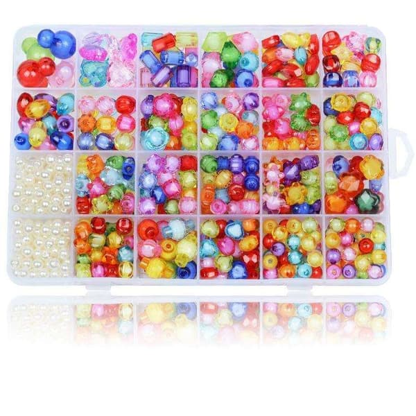 DIY - Bead Box - Acrylic Beads - Mix - 500 pcs - Jewelry Making