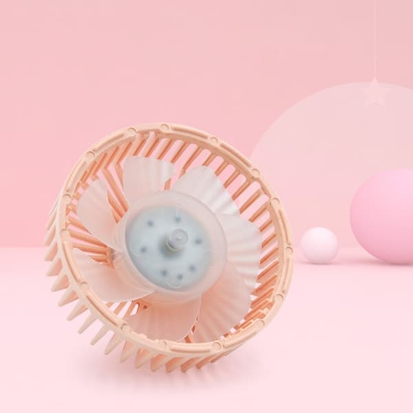 3-Hastigheds USB Bilventilator til Bilventilationsmontering Bilkøler Køleventilator til Sedan SUV Køretøjer med LED Lys Pink