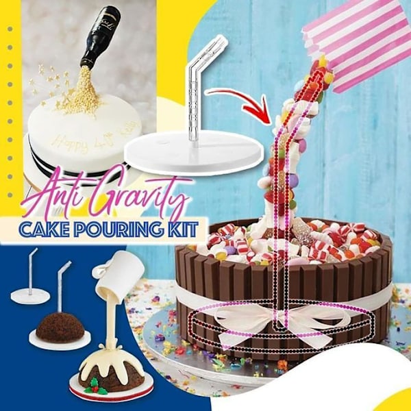 Kakan Häll Kit Anti Gravity Cake Stativ Återanvändbar DIY Dekorativ Kaka Kit Bakverktyg Skapa Unik