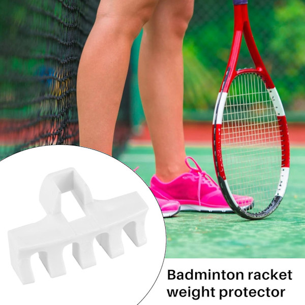 4 stk. Badminton Ketsjerstrengningsmaskine Værktøj Ketsjere Trykreducerende Belastningsspreder Adapter Tilbehør Sort og Hvid