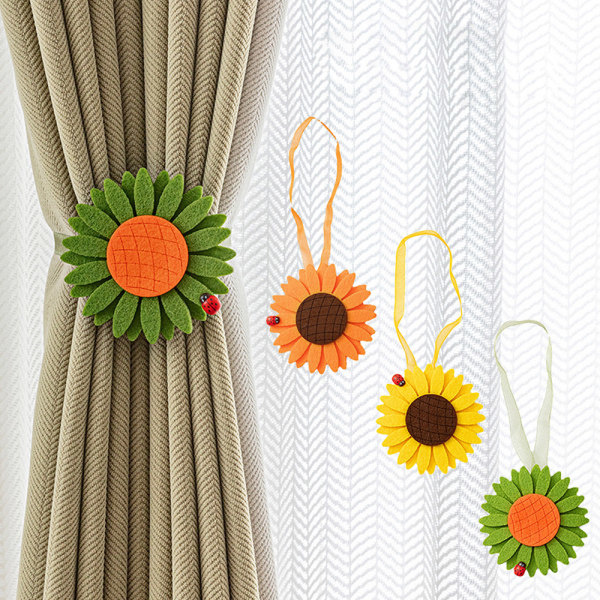 1 par solgardin Magnetisk non-woven stof Countryside R grøn